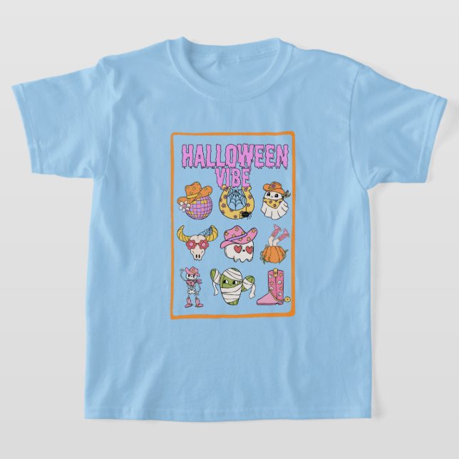 Halloween Vibes - Cute Halloween T-Shirt (Laydown)
