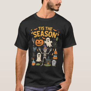 Halloween Vibes Kuslig Säsong Pumpa Häxa Tis Th T Shirt