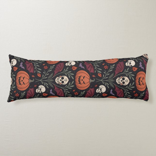 Halloween Vibes Mönster Kroppskudde (Framsidan)