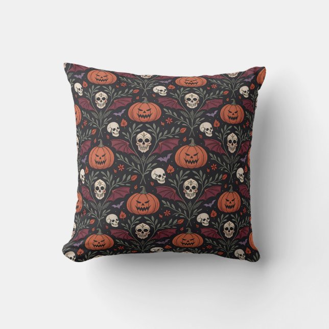 Halloween Vibes Mönster Kudde (Framsida)