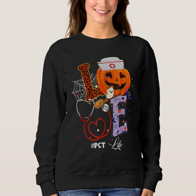 Halloween vibes PCT Life Pumpkin Nurse Outfit for  T Shirt (Framsida)