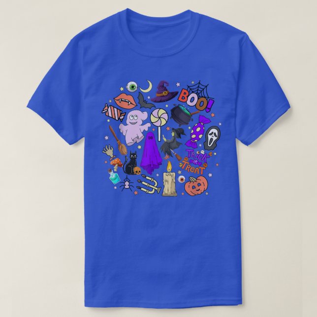Halloween Vibes Spooky Halloween T Shirt (Design framsida)