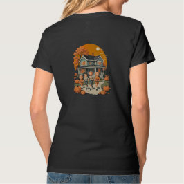 Halloween Vibrant Blue Lila Swirling Cosmic T Shirt