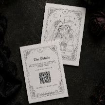 Halloween Victorian gotisk bröllopsdetalj QR-kod
