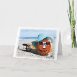 Halloween vid stranden kort