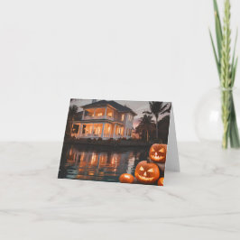 Halloween vid Vatten i Florida - Blank Notecard Kort