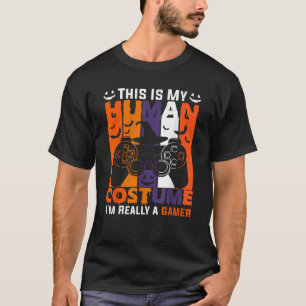 HALLOWEEN VIDEO GAMER Pumpkin Jack o lantern Boys T Shirt