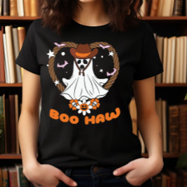 HALLOWEEN VILDA WESTERN BOO HAW COWBOY GHOST SPOOK T SHIRT