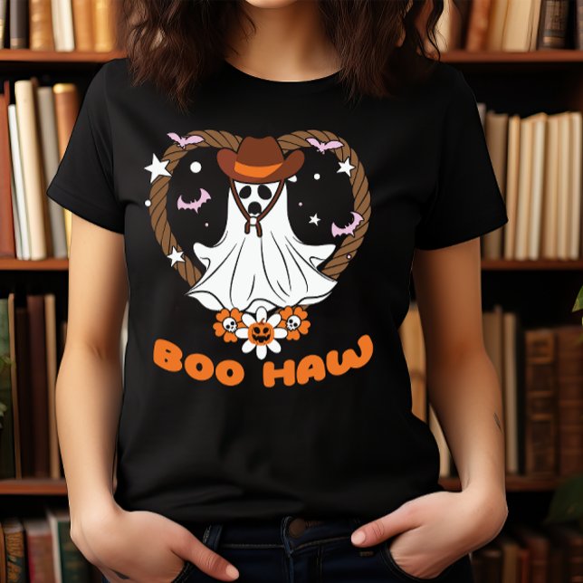 HALLOWEEN VILDA WESTERN BOO HAW COWBOY GHOST SPOOK T SHIRT (Skapare uppladdad)