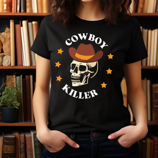 HALLOWEEN VILDA WESTERN COWBOY KILLER SKULL T SHIRT (Skapare uppladdad)