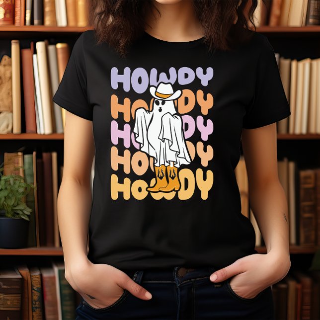 HALLOWEEN VILDA WESTERN HOWDY COWBOY SPOOKY GHOST T SHIRT (Skapare uppladdad)