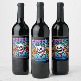Halloween Vin-etiketter - Spooky Party Drink Stick Vinflaska Etikett