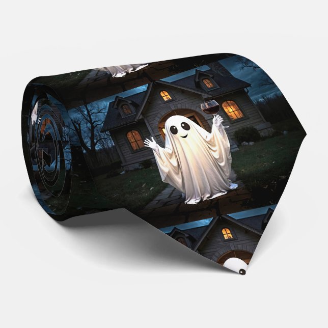 Halloween Vin Ghost Helgdag Funny Cute Slips (Rullad)