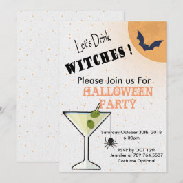 Halloween vin party inbjudningar