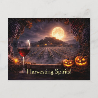 Halloween Vin Vingård Vinbruk Roligt Vykort