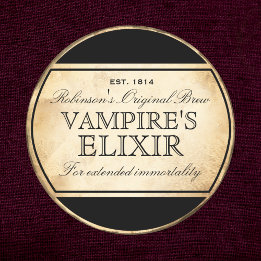 Halloween vintage alchemy Vampires Elixir-etikett Runt Klistermärke