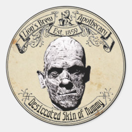Halloween Vintage Apothecary Skin på mamma Runt Klistermärke