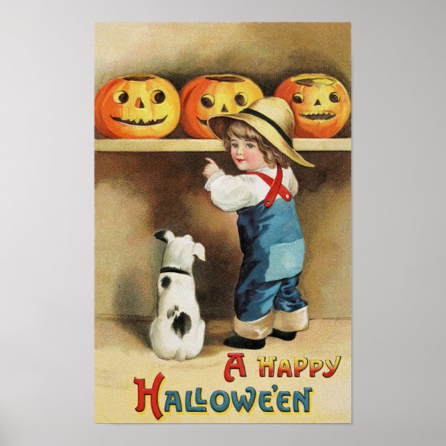 Halloween Vintage Art Poster (Framsidan)