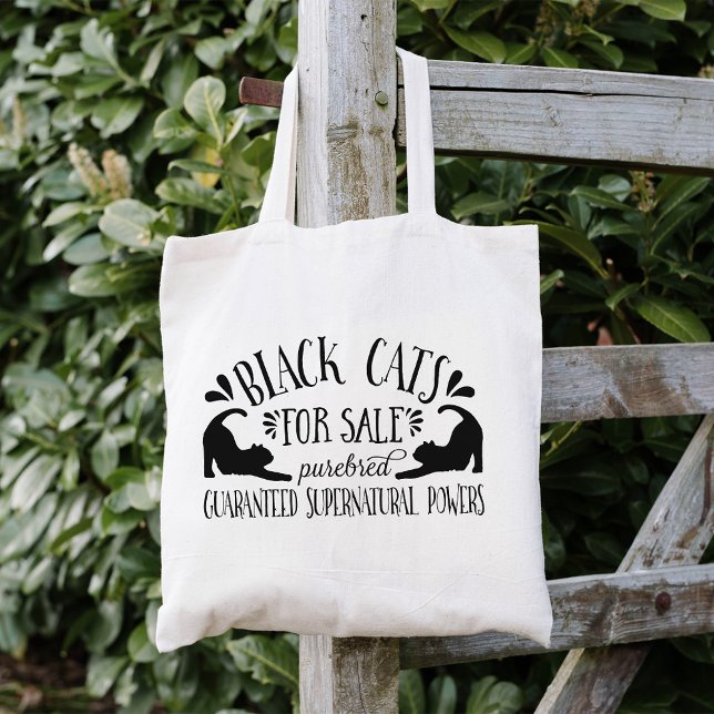 Halloween Vintage Black Cat Tygkasse (Skapare uppladdad)