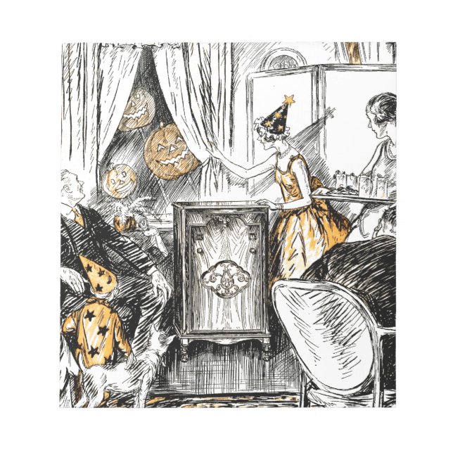 Halloween Vintage Flappers Anteckningsblock (Framsida)