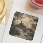 Halloween Vintage Graveyard Gravsten Underlägg Papper Kvadrat<br><div class="desc">Den här designen kan vara personlig om du väljer Redigera design. Du kan också överföra till andra objekt. Kontakta mig på colorflowcreations@gmail.com eller använda alternativet chatta överst på sidan om du vill ha den här designen på en annan produkt eller behöver hjälp med den här designen. Se mer av mina...</div>