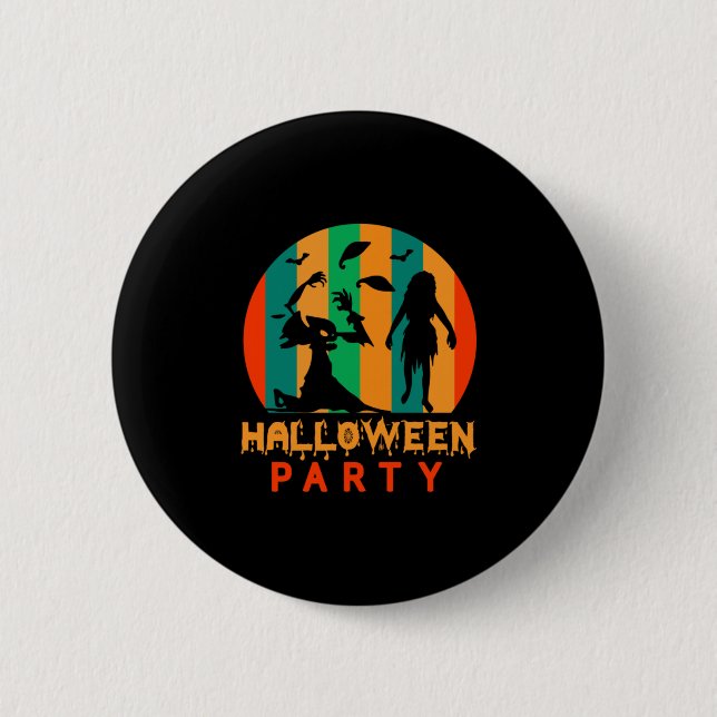 Halloween Vintage Halloween fest Knapp (Framsida)