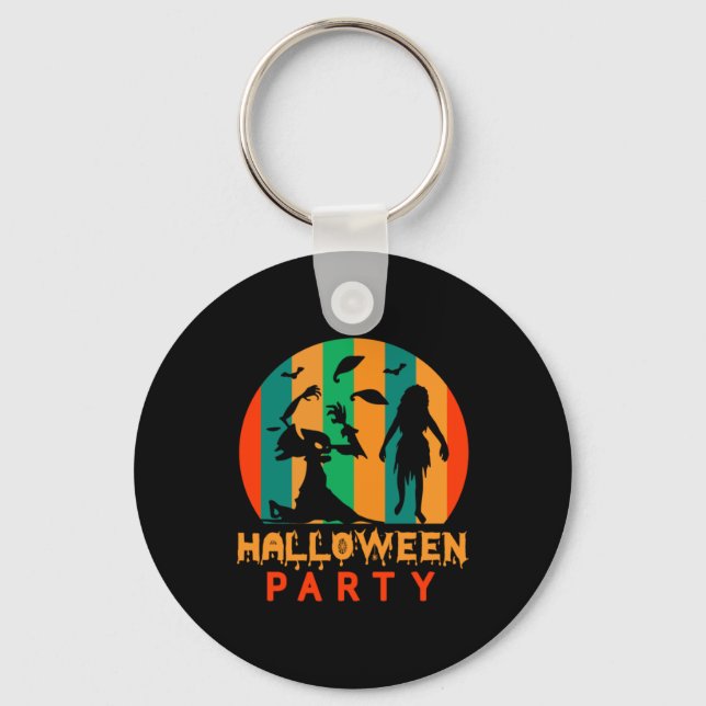 Halloween Vintage Halloween fest Nyckelring (Framsida)