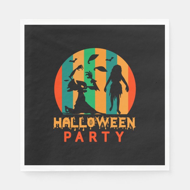 Halloween Vintage Halloween fest Pappersservett (Framsidan)