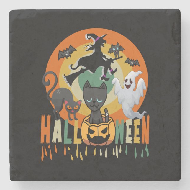 Halloween Vintage Halloween Stenunderlägg (Framsidan)