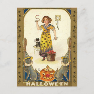 Halloween-Vintage-intag Vykort