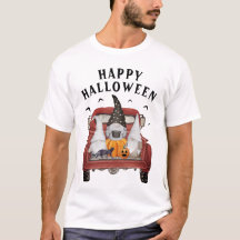Halloween Vintage Lastbil Gnomes T-Shirt