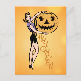 Halloween-Vintage med Pumpkin Vykort