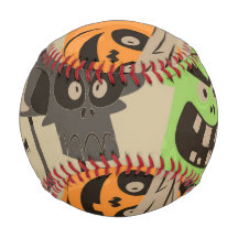 Halloween Vintage Mönster Baseboll