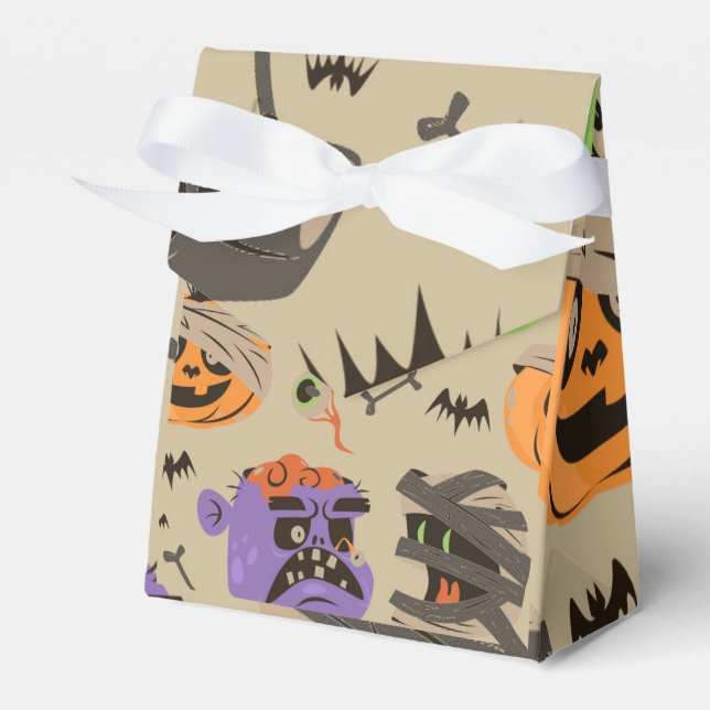 Halloween Vintage Mönster Favoritlåda Presentaskar (Framsidan Sidan)