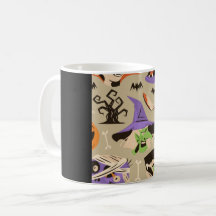 Halloween vintage mönster kaffe mugg