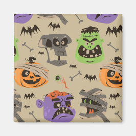 Halloween vintage mönster magnet