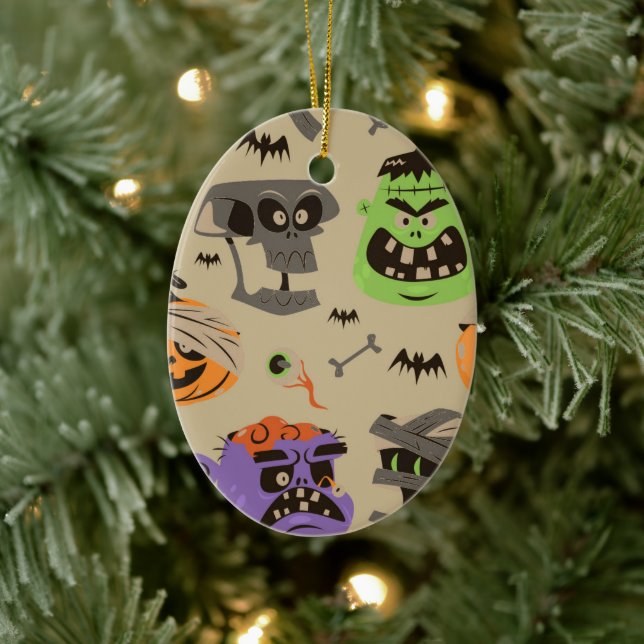 Halloween vintage mönster ornament (Träd)