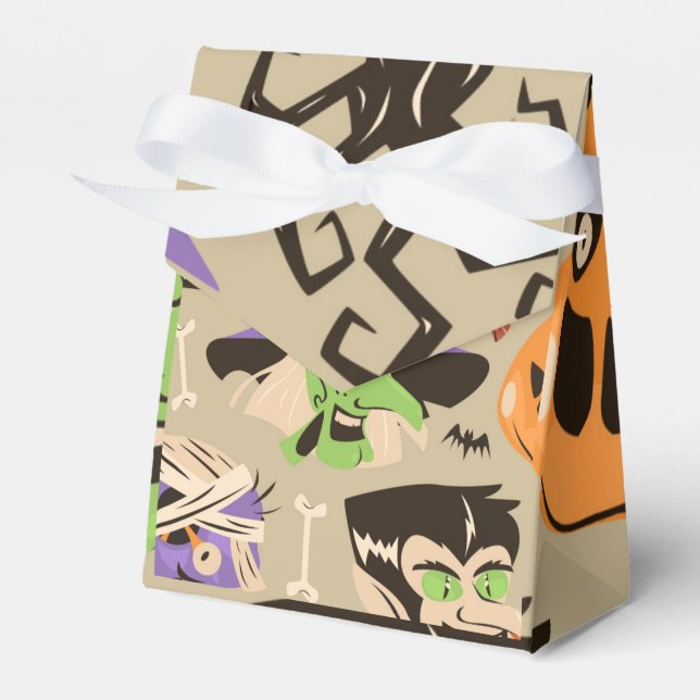 Halloween Vintage-mönster Presentlåda (Framsidan Sidan)