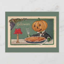 Halloween Vintage Rolig Jol Man Illustration Vykort