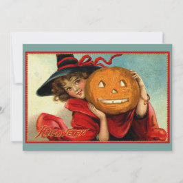 Halloween Vintage Rollig Illustration Julkort
