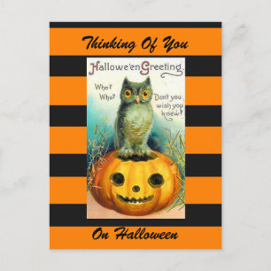 Halloween-vintage-vykort Vykort