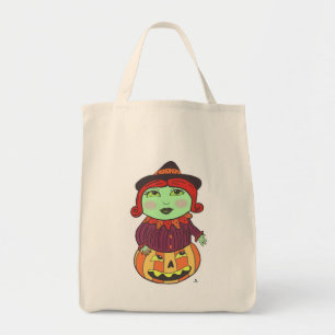 Halloween Vintage Witch Classic Retro Art Tygkasse