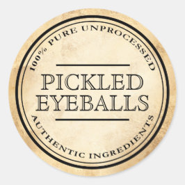 Halloween-vintagens apotekarburk, ögonkuletikett runt klistermärke