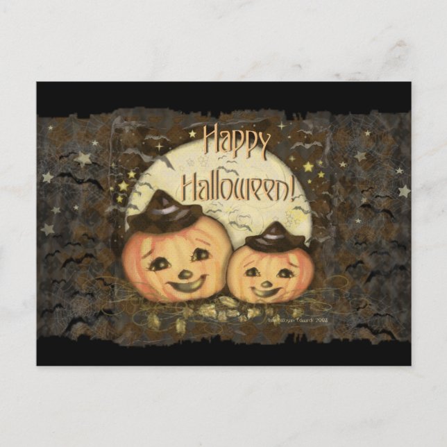 Halloween-Vintagens vykort (Framsida)