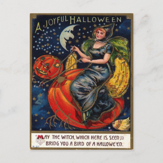 Halloween-Vintagens vykort (Framsida)