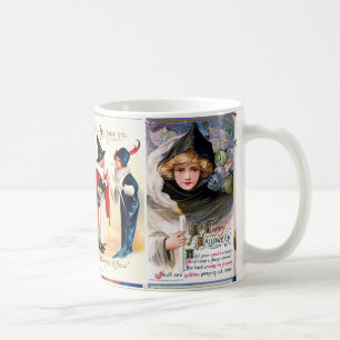 Halloween-Vintagens vykort Kaffemugg