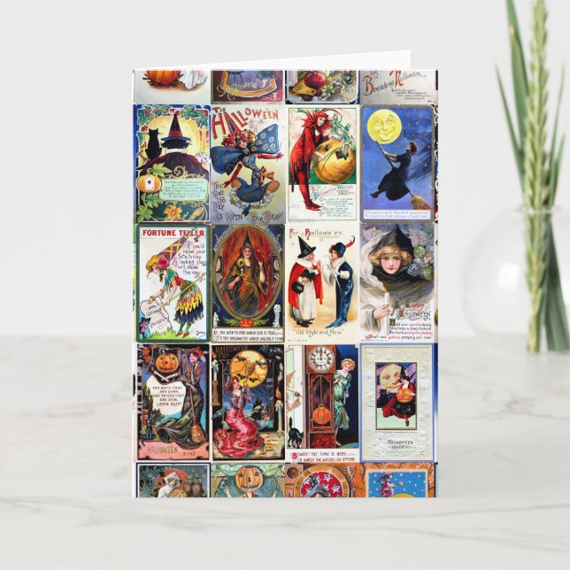 Halloween vintagevykort kort (Framsida)