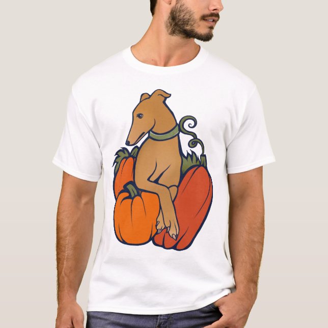 halloween vinthund t shirt (Framsida)