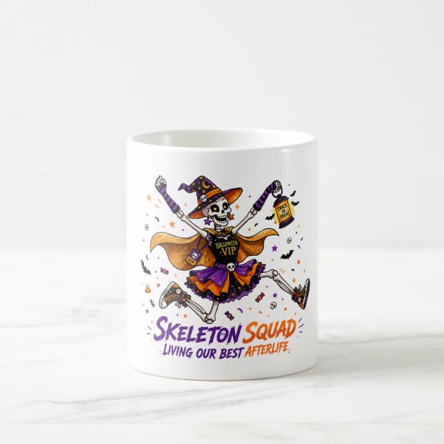 Halloween VIP-Skelettgäng Grafisk Kaffemugg (Center)
