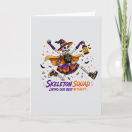 Halloween VIP-Skelettgäng Grafisk Kort